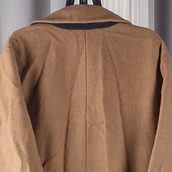 Urban Outfitters Men's Wool Blend Brown 3 Button 2 Pocket Trench Coat Size Large - Picture 4 of 15